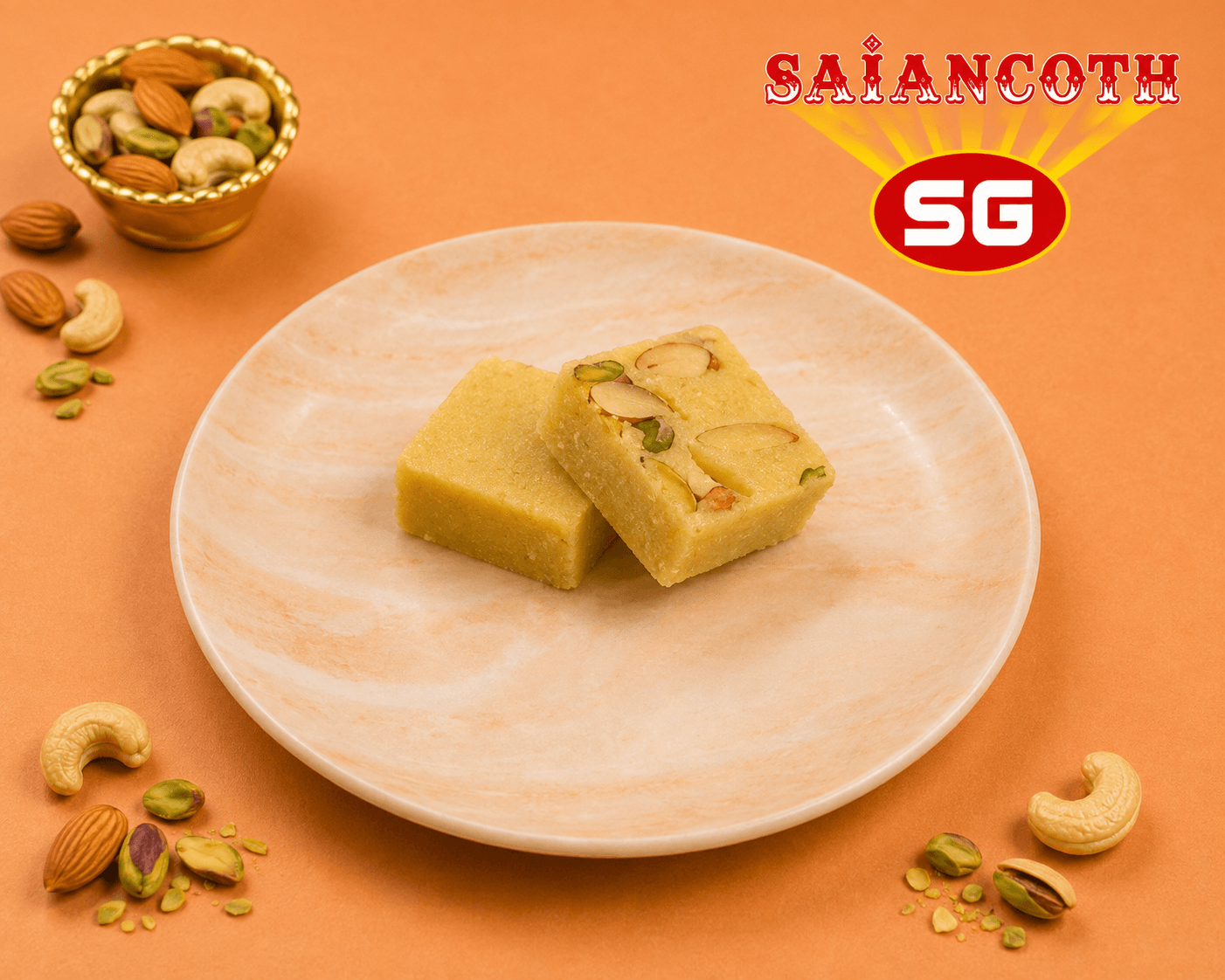 Sajan Goth Premium Kaju Pista Barfi with Almonds & Pistachios daily essentials & lifestyle