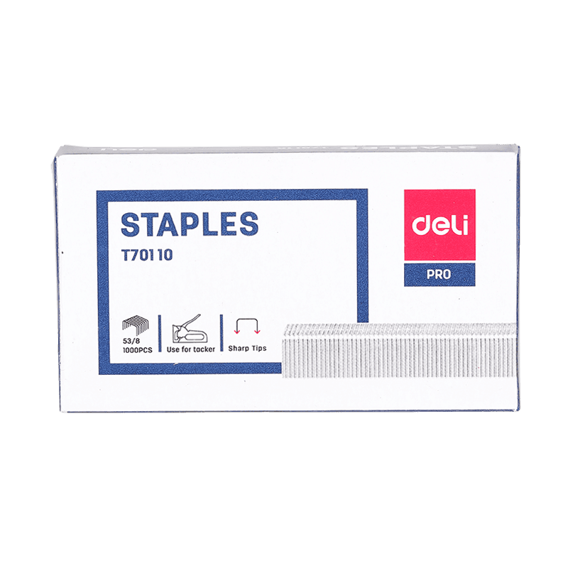 Deli Deli ET70110 53/8 Staple Pins – 1000 Pieces Zinc-Plated Tacker Staples for Staple Guns stationary, toys & sports — thumbnail 4 of 4