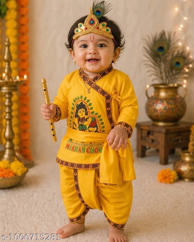 Cute Krishna Dress  | Bal Gopal Janmashtami Costume Size "18 to 20"