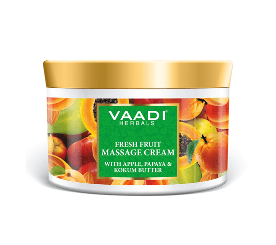 Vaadi Organics - Fresh Fruit Massage Cream With Apple Papaya & Kukum Butter (500 gms) - VH0464