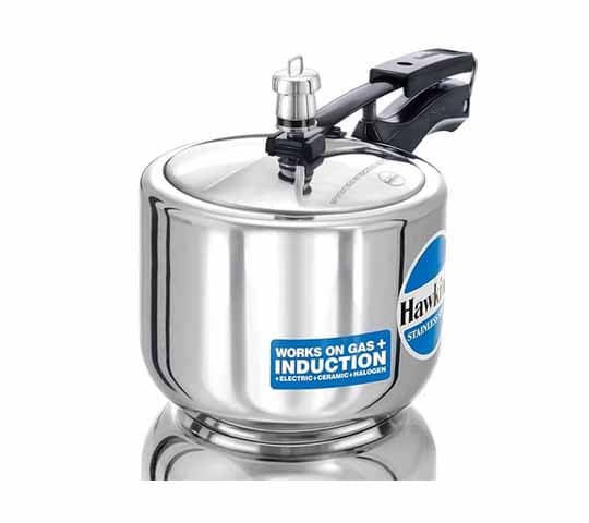 Hawkins 3 Litre Tall Stainless Steel Pressure Cooker HSS3T – Durable & Induction Compatible