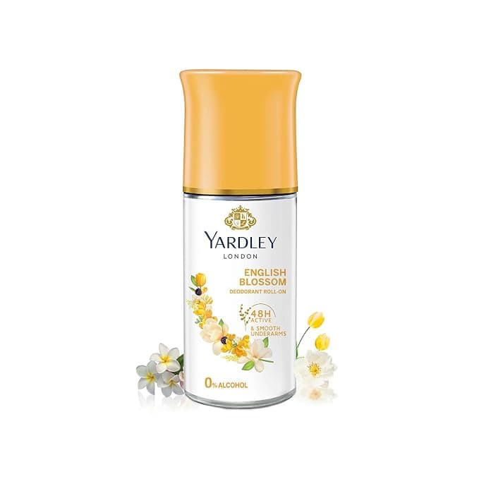 Yardley English Blossom Roll-On Deodorant 25ML for Women | Long Lasting Fresh Floral Fragrance