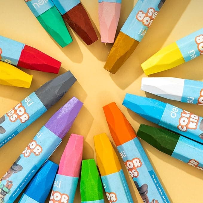 Deli Deli Oil Pastel 12 Colors PVC Box EC20104 – Smooth & Vibrant Coloring Set stationary, toys & sports — thumbnail 6 of 6