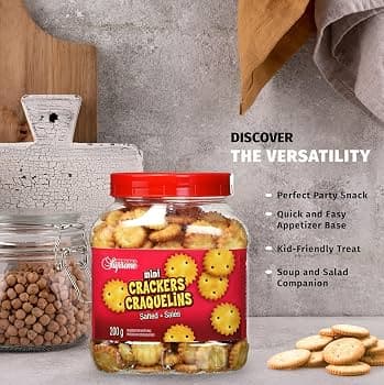 Dynas Dyans Mini Crackers Jar 227 gm salted Cream | Crispy & Creamy Snack daily essentials & lifestyle — thumbnail 2 of 3
