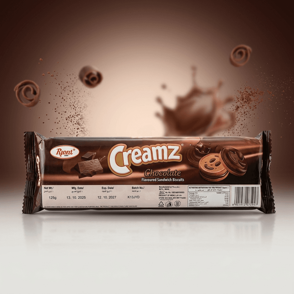 Dyna's Creamz Sandwich Chocolate Biscuits – Crispy Chocolate Cream Filled Cookies