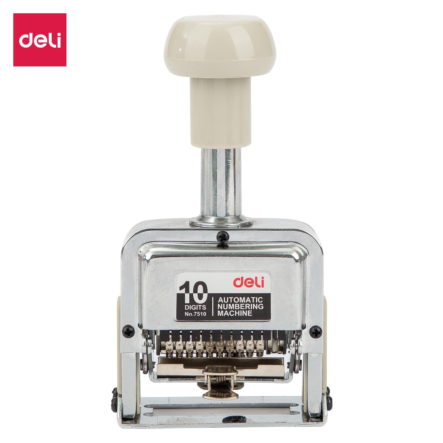 Deli E7510 10-Digit Auto Numbering Machine | Self-Inking Office Stamp