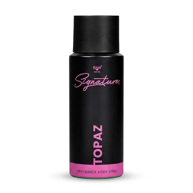 SIGNATURE TOPAZ Deodorant Spray for Women 150ML | Long Lasting Floral Fruity Body Spray | Raspberry, Jasmine, Orange Blossom & Amber Notes | Luxury Perfumed Deodrant