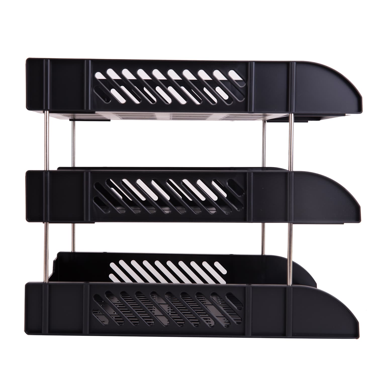 Deli Deli-E9217 File Tray – 3 Tier Plastic Document Organizer for Office & Home stationary, toys & sports — thumbnail 3 of 3
