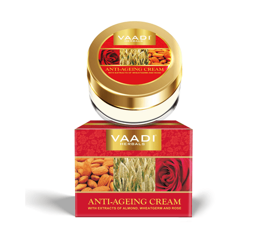 Vaadi Organics - Anti-Ageing Cream - Almond, Wheatgerm Oil & Rose (30 gms) - VH0051