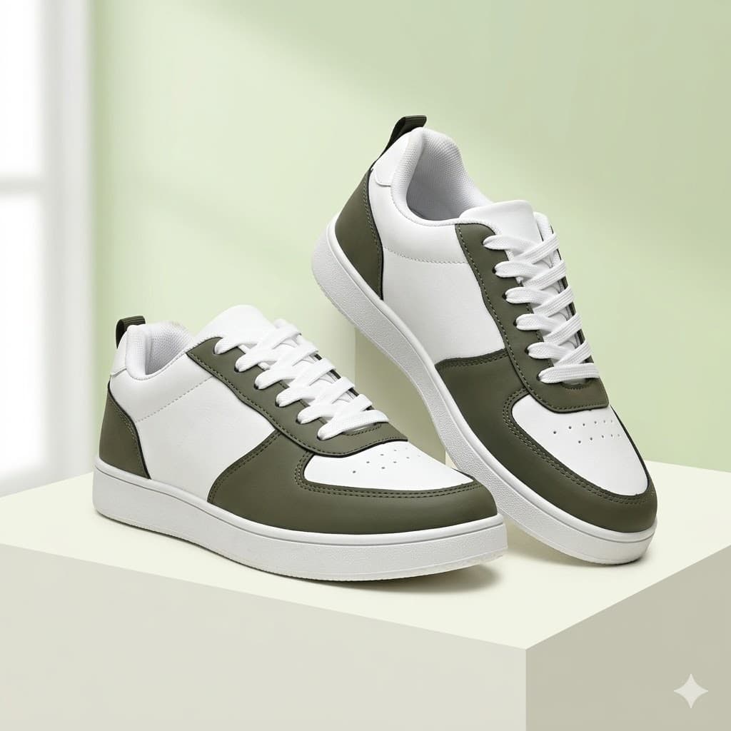 Goldstar Shoes ULSF-AX-1/C Olive/White Lightweight Casual Sports Sneakers for Men & Women