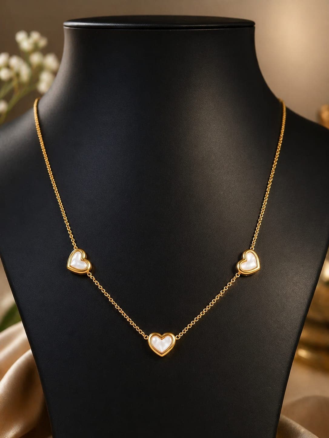 Elegant Multi-Motif Heart Theme Necklace for Women | Stylish Fashion Jewelry