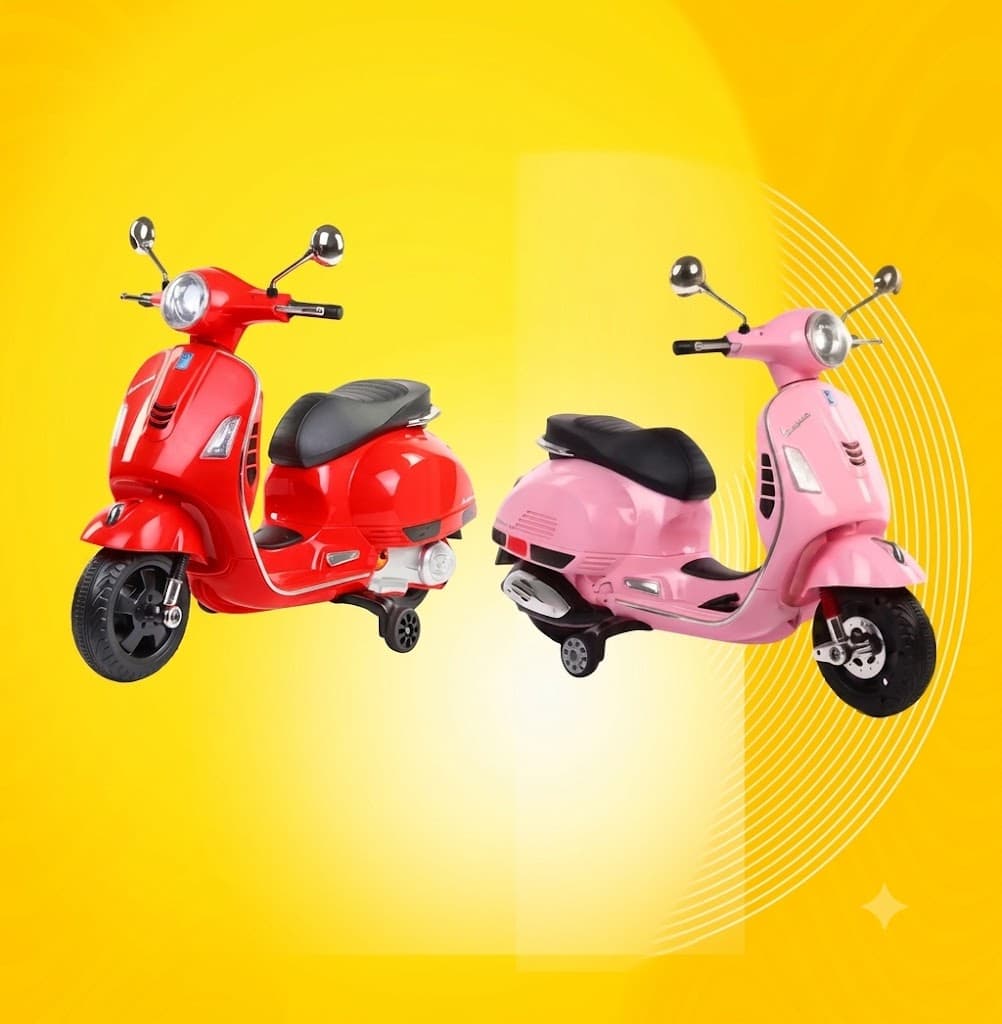 Vespa Scooter for Kids | Stylish Ride-On Scooter with Lights & Music
