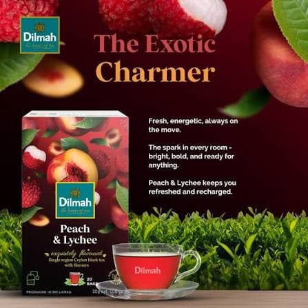 Dilmah Dilmah Premium Green Tea with Peach | 20 Tea Bags | Refreshing Flavored Green Tea daily essentials & lifestyle — thumbnail 3 of 5