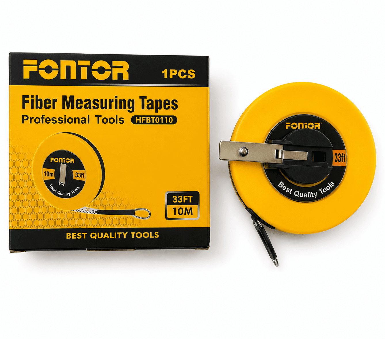 Fontor Fiber Measuring Tape 10M HFBT0110 – Heavy Duty Fiberglass Measuring Tape