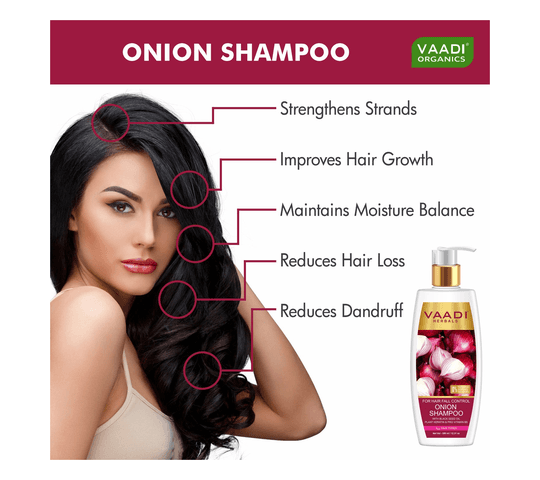 Vaadi Organics Vaadi Organics - Onion Shampoo with Black Seed Oil, Plant Keratin & PRO Vitamin B5 (350 ml) - VH0664 daily…