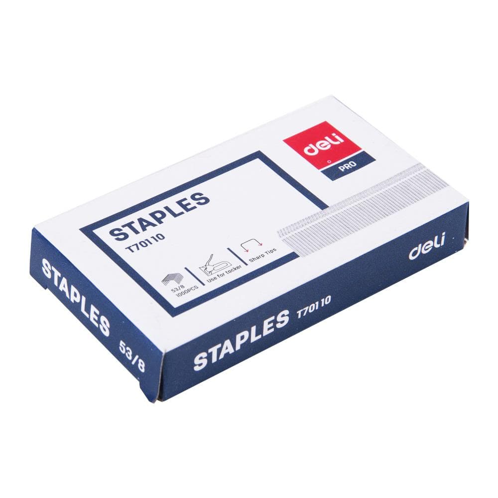 Deli Deli ET70110 53/8 Staple Pins – 1000 Pieces Zinc-Plated Tacker Staples for Staple Guns stationary, toys & sports — thumbnail 3 of 4