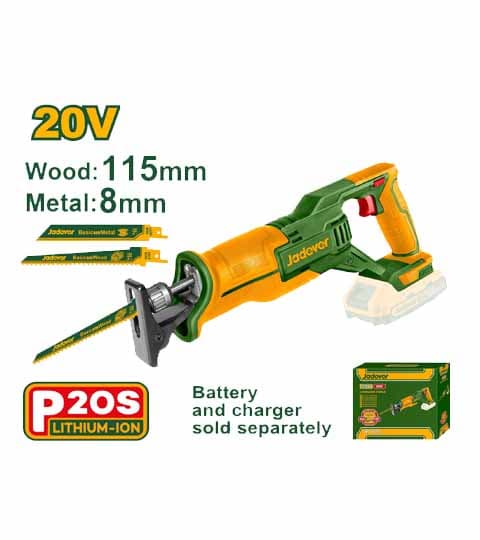 Jadever JDLR15115 Cordless Reciprocating Saw 20V | Powerful Portable Electric Saw