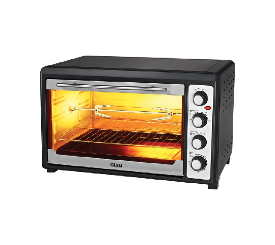 GLEN Oven Toaster Griller (OTG) 60 Litres with Rotisserie, Convection Fan, Capillary Thermostat, 2500W – Black SA5060