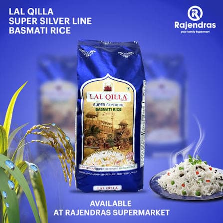Lal Qilla Silverline Basmati Rice 1kg | Premium Long Grain Aromatic Rice
