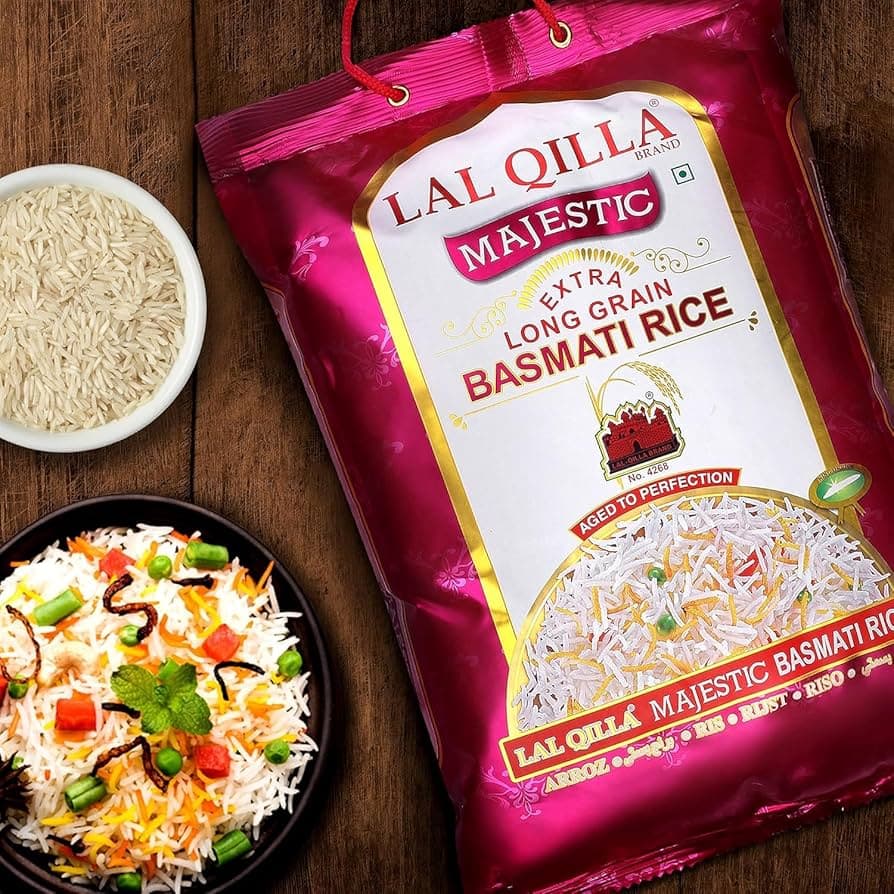 Lal Qilla Lal Qilla Majestic Steamed Basmati Rice – 1kg Premium Long Grain Rice daily essentials & lifestyle — thumbnail 4 of 5