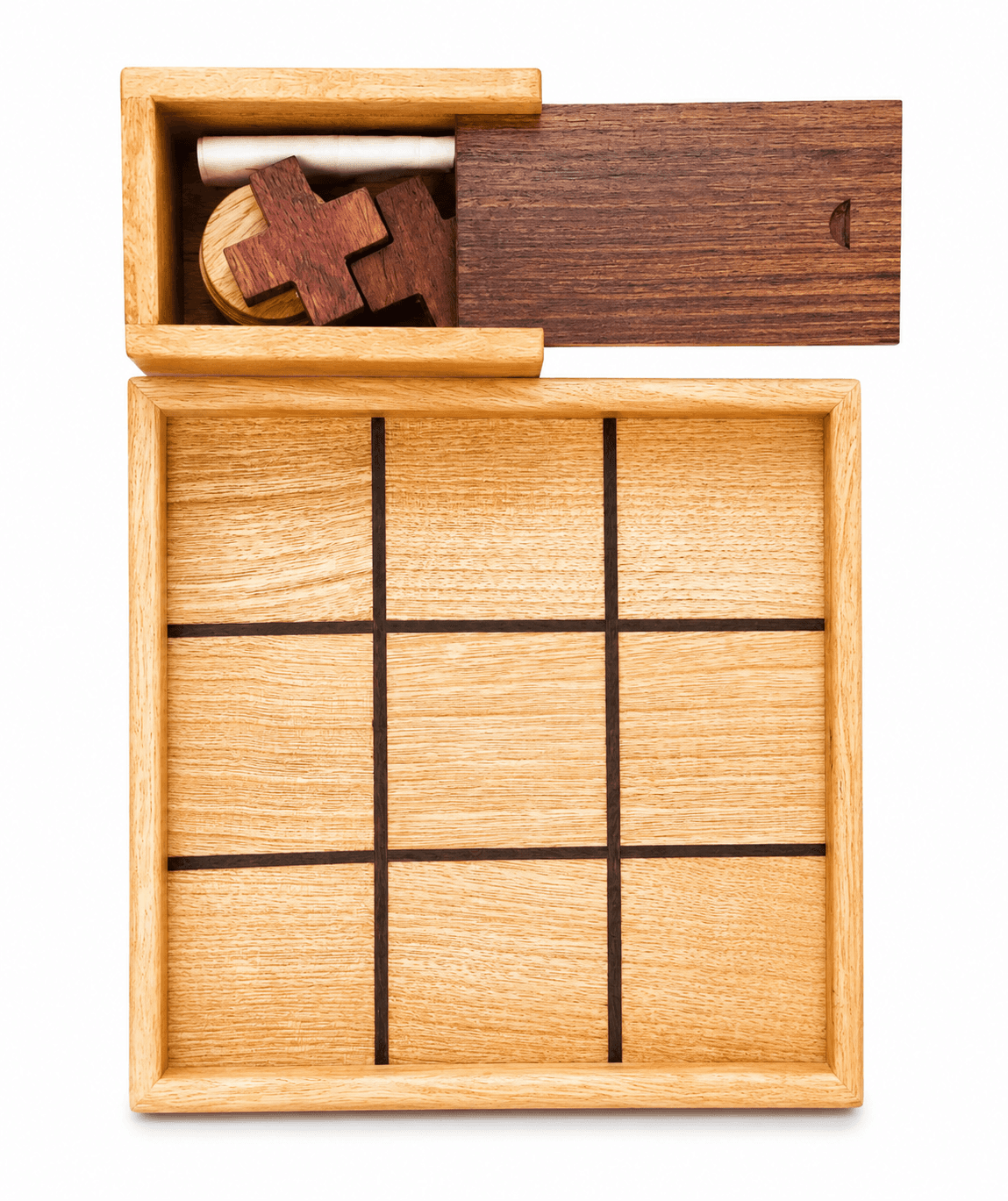 Wooden Tic-Tac-Toe Game Set – Classic Strategy Board Game for Kids & Adults