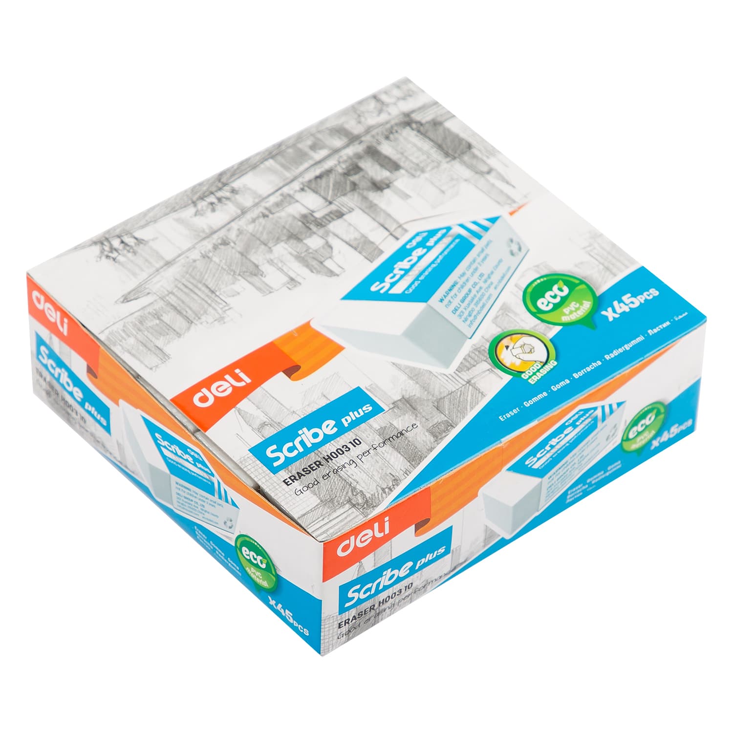 Deli Deli EH00310 Eraser | Premium Dust-Free Soft Eraser for School & Office stationary, toys & sports — thumbnail 3 of 4