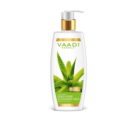 Vaadi Organics - Aloe Vera Deep Pore Cleansing Milk With Lemon Extract  (350 ml) - VH0293