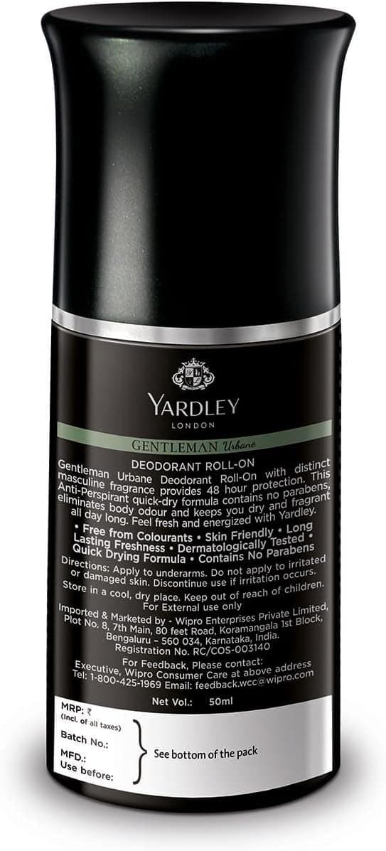 No Brand Yardley London Gentlemen Urbane Roll On Deodorant 25ML – Long Lasting Freshness for Men daily essentials & lifestyle — thumbnail 4 of 4