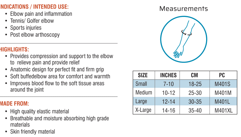 med-e Move med-e Move Elbow Support pharmacy, fitness & surgical