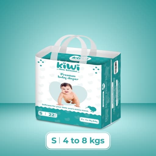 Kiwi Brand Baby Diaper New Born Tape (Pack of 22) – Soft, Comfortable & Leak Protection