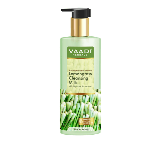 Vaadi Organics - Lemongrass Cleansing Milk with Liquorice Root extract - Anti Pigmentation Therapy (250 ml) - VH0658