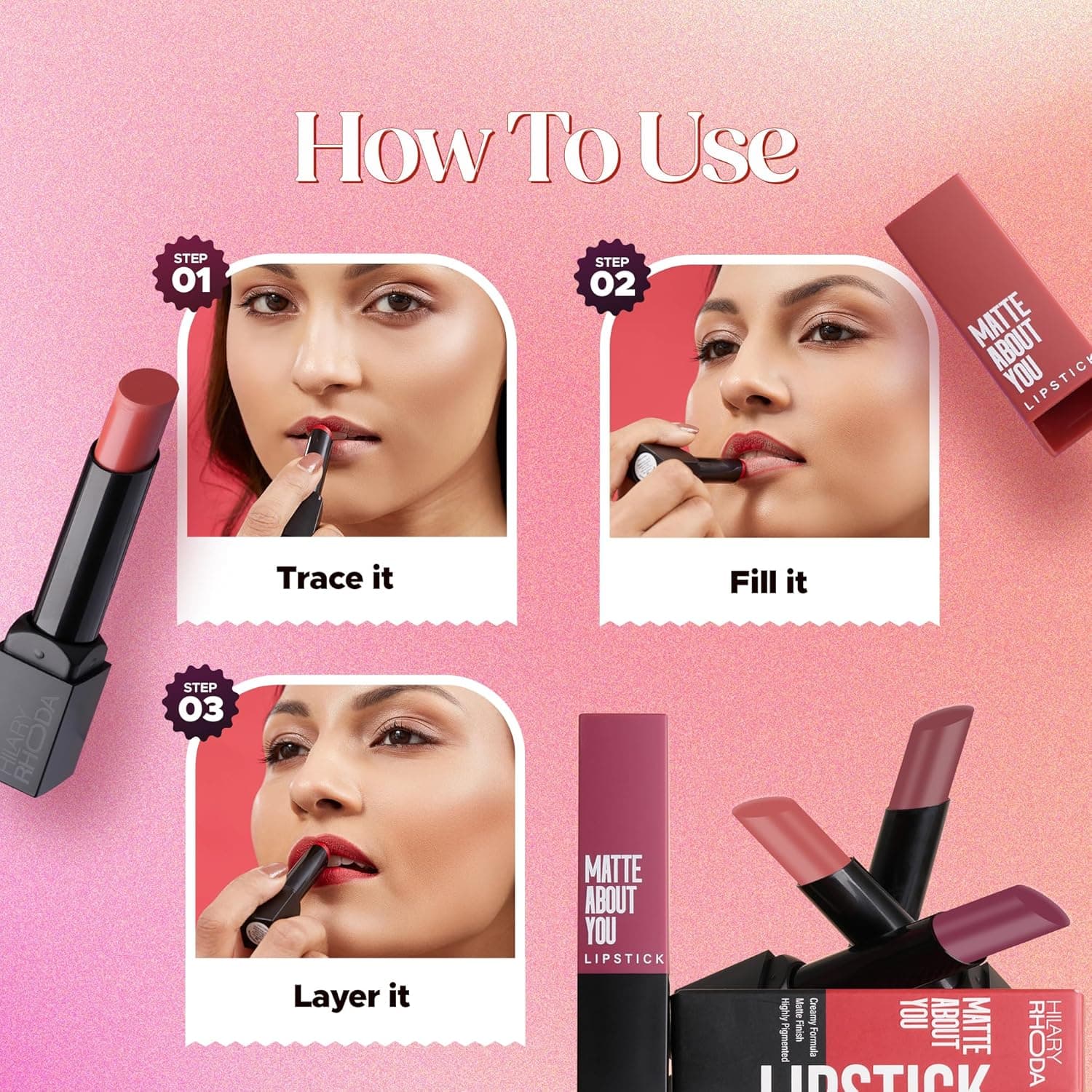 HILARY RHODA Hilary Rhoda Matte About You Lipstick | Long-Lasting Velvet Matte Lip Color daily essentials & lifestyle — thumbnail 2 of 7