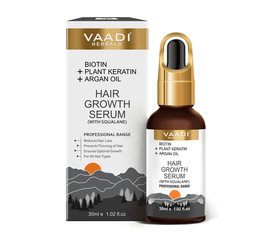 Vaadi Organics - BIOTIN + Plant Keratin HAIR GROWTH SERUM (With Argan Oil & Squalane) (30 ml) - VH0706