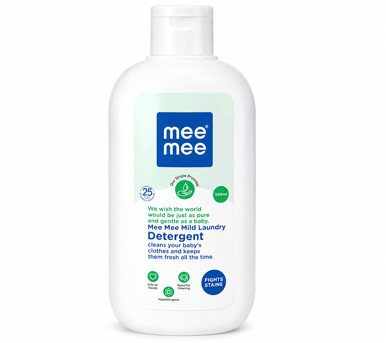 Mee Mee Mild Laundry Detergent for Baby Clothes | Gentle & Hypoallergenic | 500ml