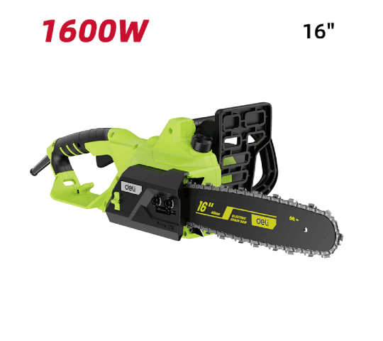 Deli Electric Chain Saw 1600W 405mm Powerful Wood Cutting Chainsaw for Home & Professional Use