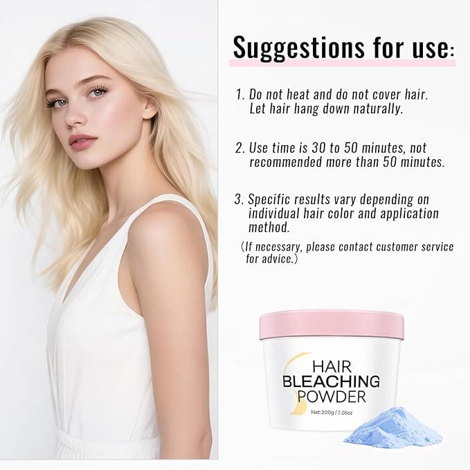 HILARY RHODA Professional Hair Bleaching Powder 200g – Fast Lift Hair Lightener for Salon & Home Use daily essentials &… — thumbnail 4 of 6