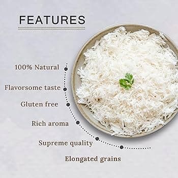 Lal Qilla Lal Qilla Majestic Steamed Basmati Rice – 1kg Premium Long Grain Rice daily essentials & lifestyle — thumbnail 3 of 5