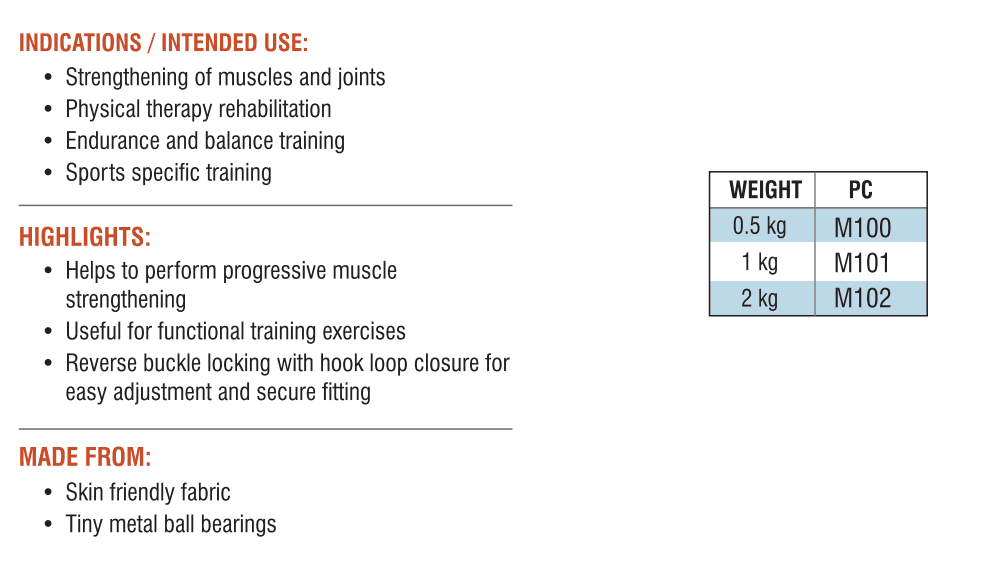 med-e Move Med-e Move Weight Cuff 1 Kg pharmacy, fitness & surgical