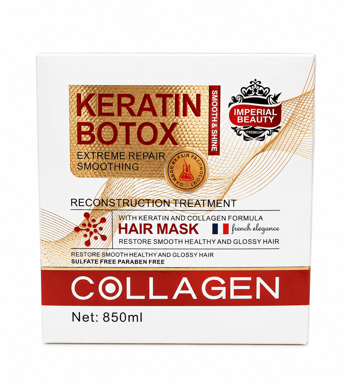 KERATIN BOTOX Collagen Hair Mask 850ml – Deep Repair, Smoothening & Intense Hair Nourishment