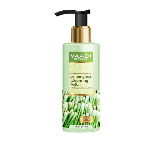 Vaadi Organics - Lemongrass Cleansing Milk with Liquorice Root extract - Anti Pigmentation Therapy (110 ml) - VH0657