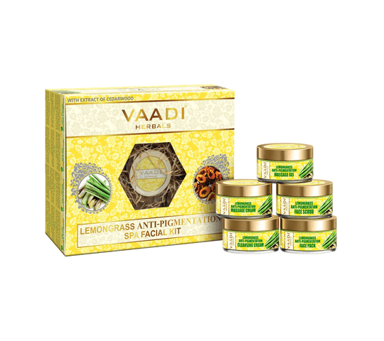 Vaadi Organics - Lemongrass Anti-Pigmentation SPA Facial Kit With Cedarwood Extract (270 gms) - VH0149