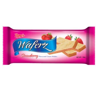 Dyna's Strawberry Wafers 100g | Crispy Strawberry Cream Wafer Biscuits