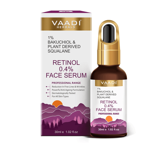 Vaadi Organics - Retinol 0.4% Face Serum With 1% Bakuchiol & Plant Derived Squalane (30 ml) - VH0690