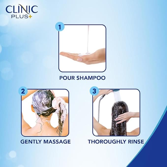 No Brand Clinic Plus Strong & Long Shampoo 325ml with Milk Proteins & Multivitamins for Healthy, Strong, Long Hair Growth &… — thumbnail 3 of 6