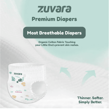 Zuvara Zuvara Premium Tape Diaper Small (Pack of 40) daily essentials & lifestyle — image 1 of 2
