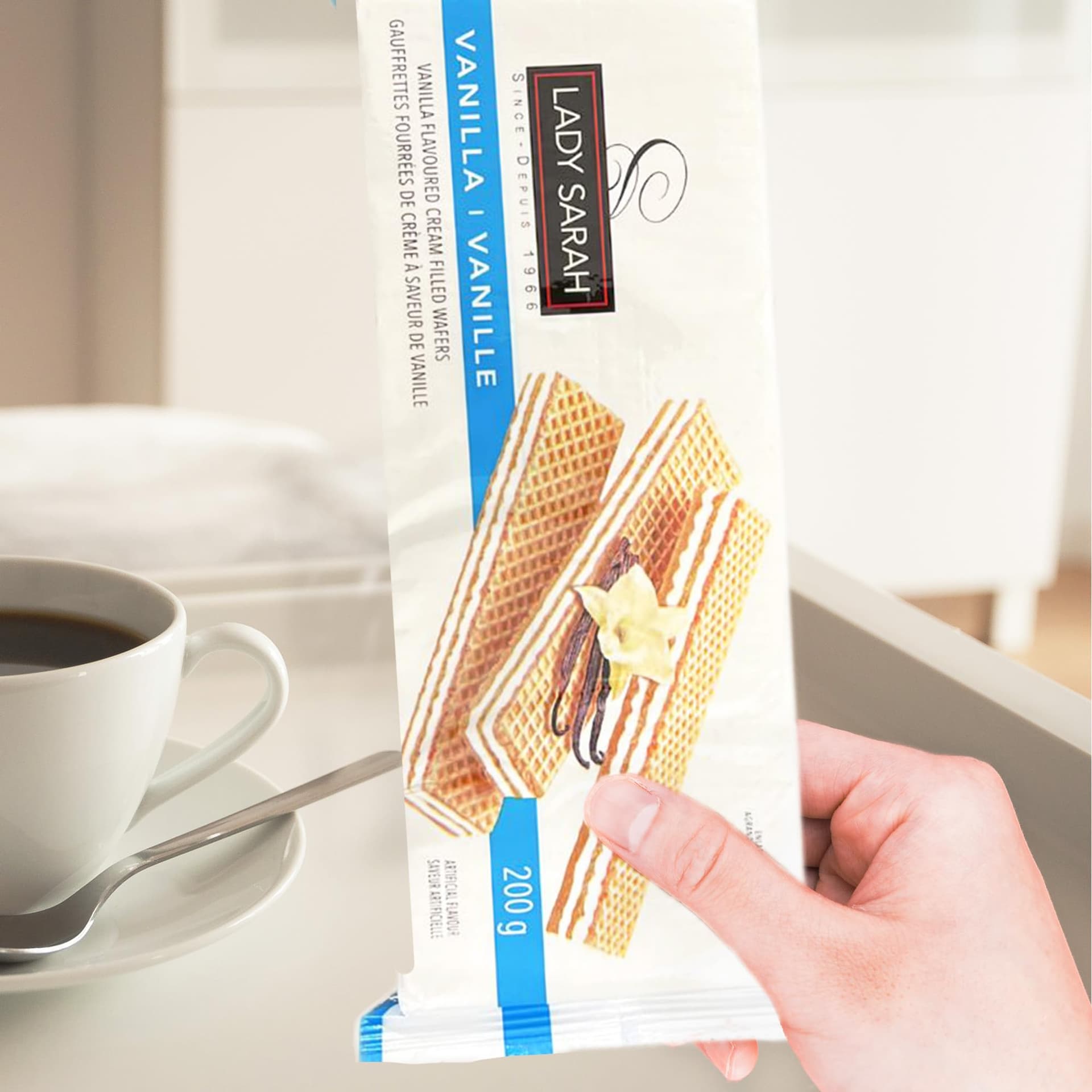 Lady Sarah Lady Sarah Cream Filled Vanilla Wafer 200g | Crispy Vanilla Wafer Biscuits daily essentials & lifestyle — thumbnail 5 of 6