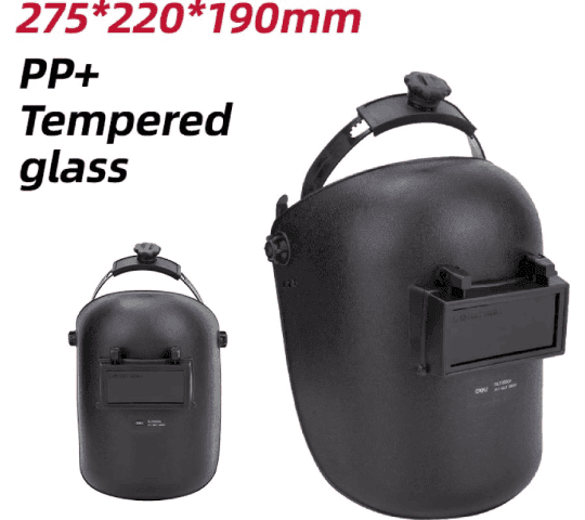 Deli EDL23950A Head-Mounted Welding Mask Black Safety Face Shield for Welding Protection