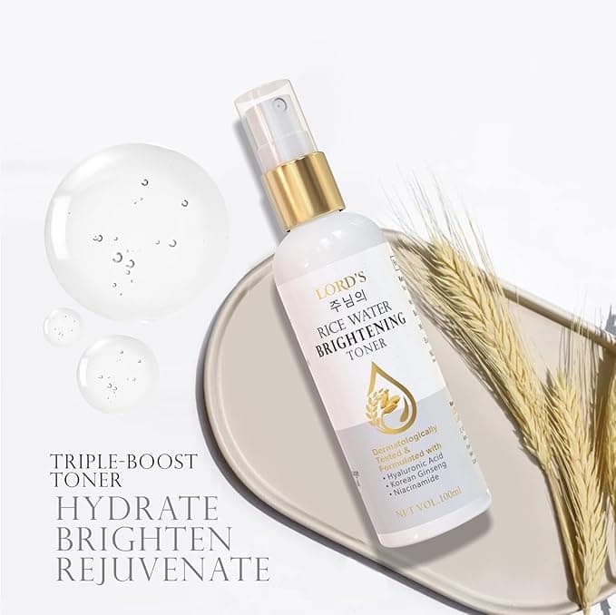 No Brand Lord's Secrets Korean Glass Skin Rice Water Brightening Toner 100ml | Hydrating & Glow Toner daily essentials &… — thumbnail 4 of 4
