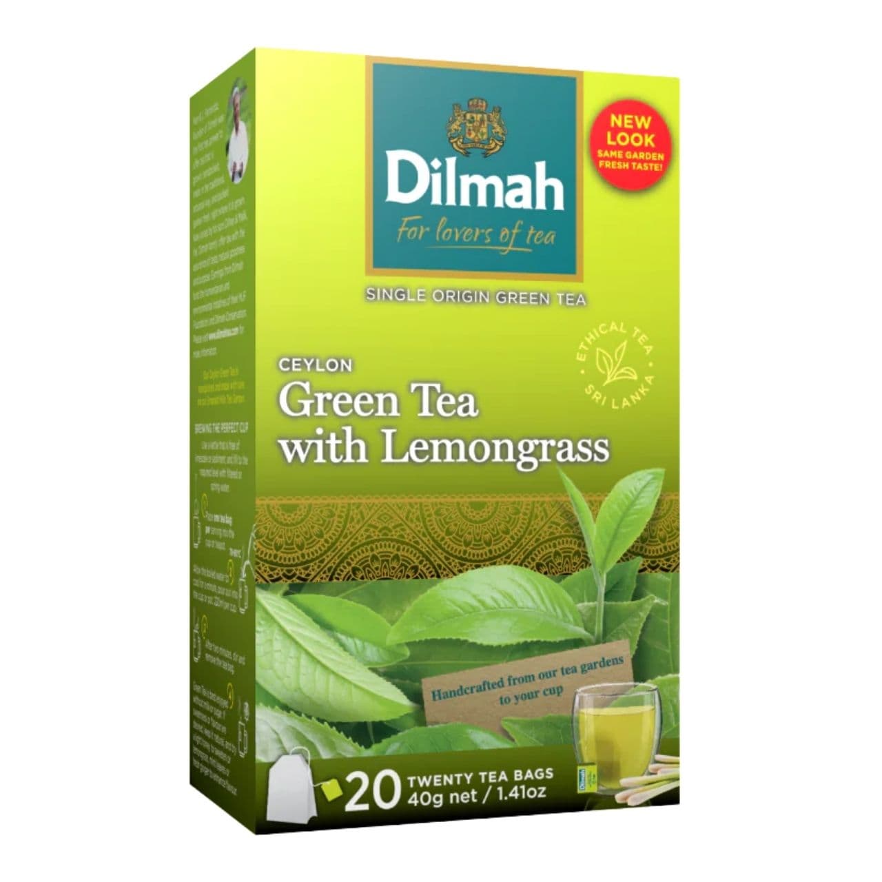 Dilmah Green Tea with Lemongrass | Premium Natural Herbal Tea