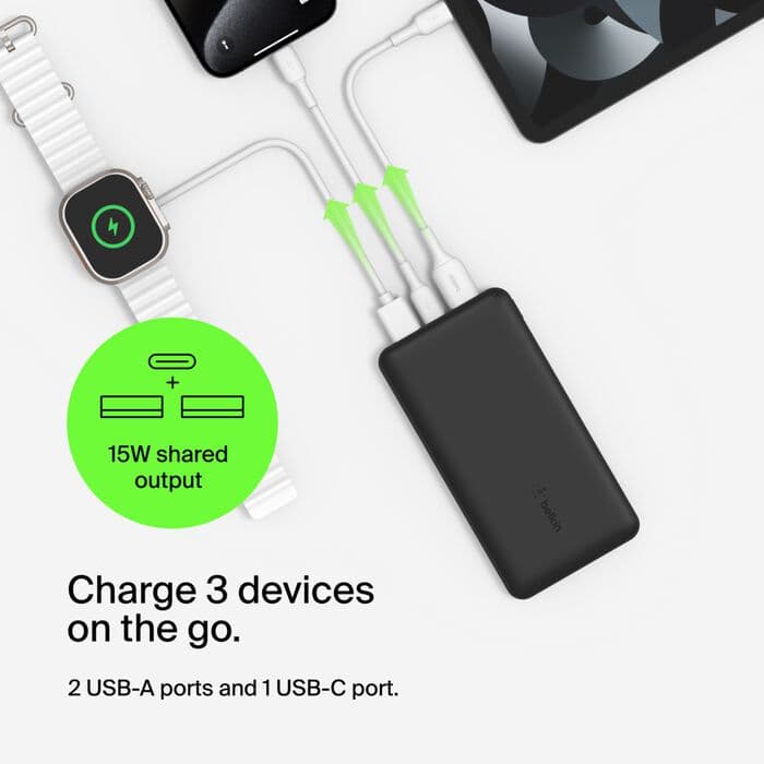 Belkin belkin Power Bank – BoostCharge 10KmAh 15W TYPE-C – BLK BPB011btBK electronics — image 1 of 10